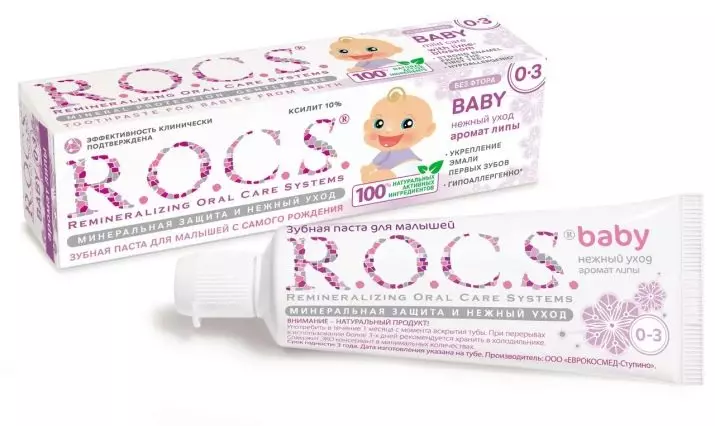 Barns tannkrem r.o.c.s.: For barn 0-3 og 4-7 år, 6-12 og 8-18 år, baby og junior, pasta med fluor og annen sammensetning 24067_10