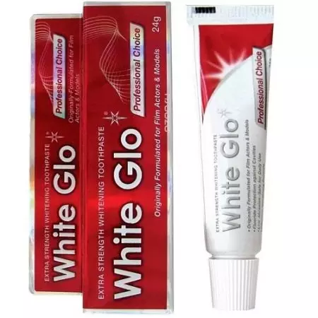 Белата GLO паста за заби: белење екстрацен за пушачи и јаглен, за љубителите на кафе и чај, 
