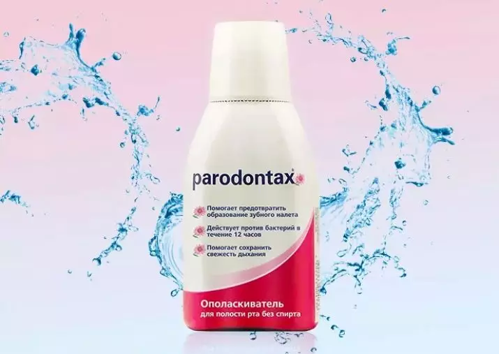 Parodontax Riners: ekstra for tannkjøtt og munnhulhet, andre skyllinger, applikasjonsinstruksjoner og sammensetning 24085_13