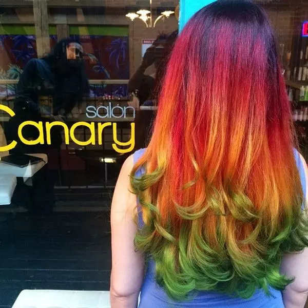 滾珠上的紅頭髮（49張）：中等長度的染色頭髮，適用於短髮和長頭髮的女孩，選擇色調 24107_32