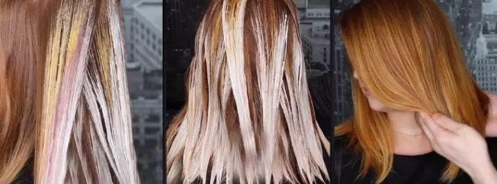 Ballozh за дълга коса (38 снимки): Характеристики на боядисване кестен и други цветове за коса, боядисване техника 24108_30