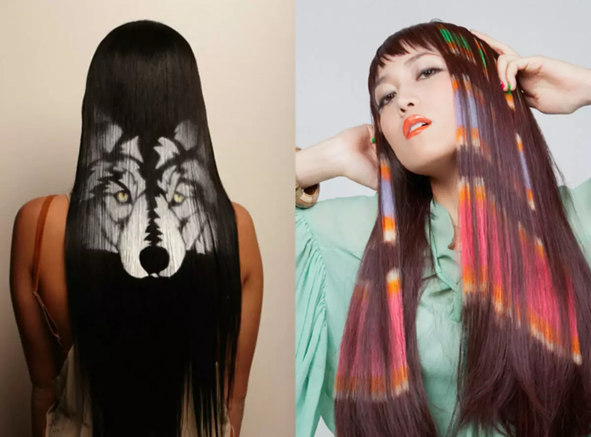 在黑发上着色（79张照片）：中等长度的染色头发。如何在家里制作着色和长发？ 24134_31
