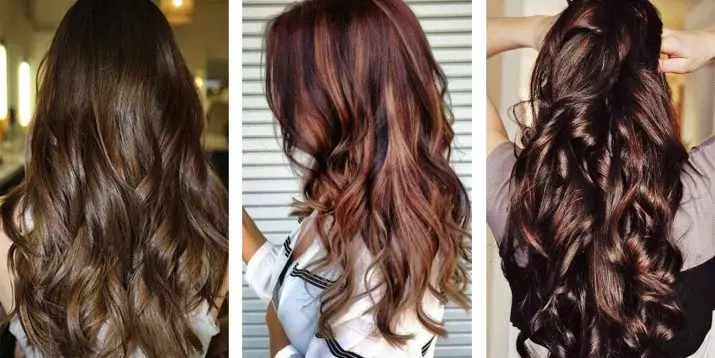 Colorear en el pelo oscuro (79 fotos): Tinción del cabello de longitud media. ¿Cómo hacer colorear el pelo corto y largo en casa? 24134_42