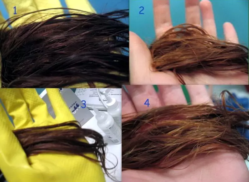 Ombre על שיער קצר כהה (43 תמונות): מכתים של גדילים ישירים ומתולתל באורך קצר בבית, יציאה לאחר הציור 24141_5