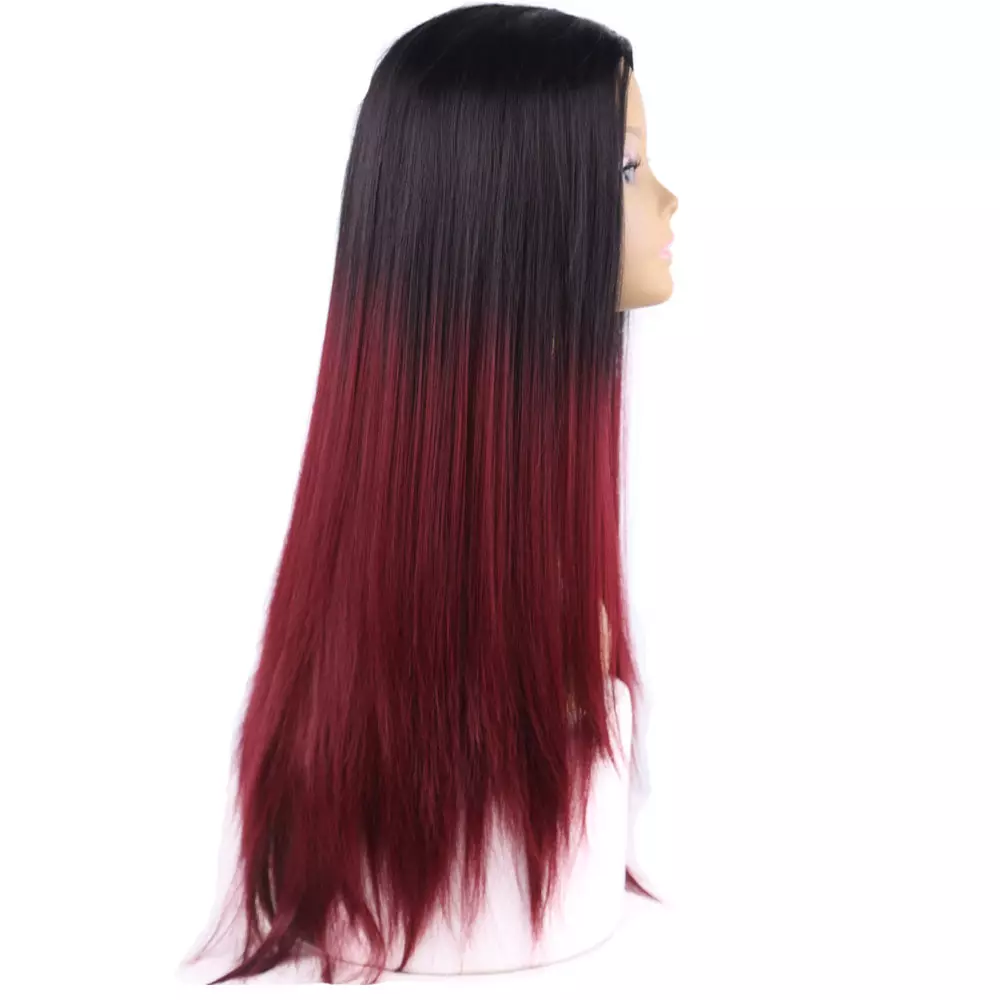 RED OMBRE (45 عکس): رنگرزی موهای تیره و سبک، OMBRE با قرمز در کوتاه و بلند مو بور 24148_10