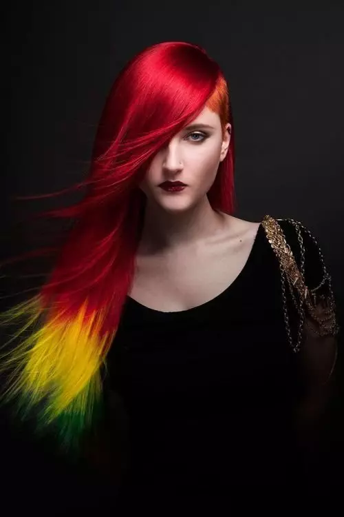 Руде омбре (76 фото): фарбування темних коротких і довгих волосся, омбре рудого кольору на русяве волосся середньої довжини 24157_49