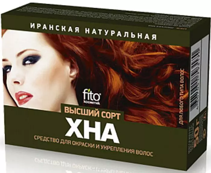 Iranian Henna (51 photos): how to choose a natural huhu with a rapid oil for painting hair? What color can be obtained? How much do you need to keep colorless huhu on the hair? Reviews 24174_19