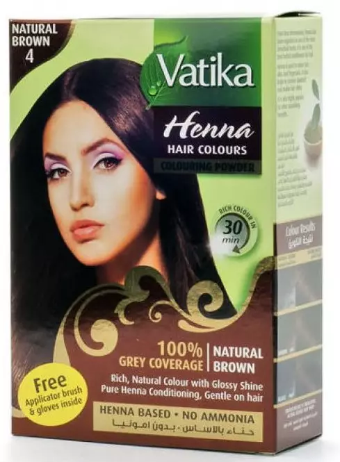 Smeđa Henna za kosu (11 fotografija): Značajke svijetlo smeđe, tamno smeđe i zlatne smeđe kana. Kako ga koristiti? 24175_3