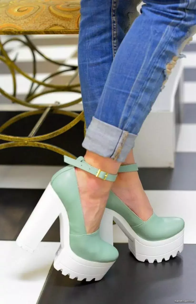 Mint shoes (38 photos): What to wear models on a heel and without mint color 2418_20
