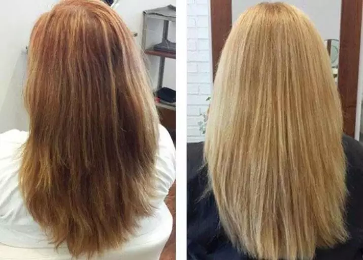 Como sem danos para iluminar seu cabelo em casa? Iluminação rápida e segura do cabelo escuro e loiro pintado em casa 24196_44