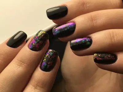 Manicure bi Wiper Gel Lacquer (91 wêneyan): Meriv çawa bi karanîna li ser varnişa reş an spî bikar bîne? Sêwirana manîkura sor û şîn 24237_30