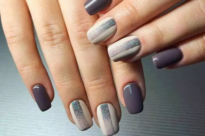 Geometry Gel Barnish en las uñas (58 fotos): ¿Cómo hacer el diseño de un paso de manicura geométrico a paso? Ideas de diseño originales 24240_14