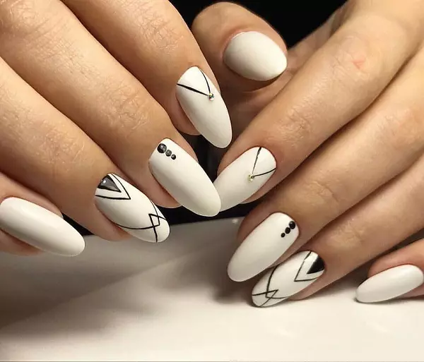 Geometry Gel Vernice sulle unghie (58 foto): Come rendere il design di una manicure geometrica passo dopo passo? Idee di design originali 24240_2