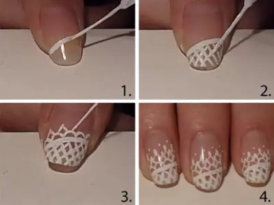 Francuski manicure żel-lakier (144 zdjęć): Jak zrobić w domu, nowe produkty i modne opcje powlekania 2021. White Reverse francuski na naturalnych paznokciach 24246_133