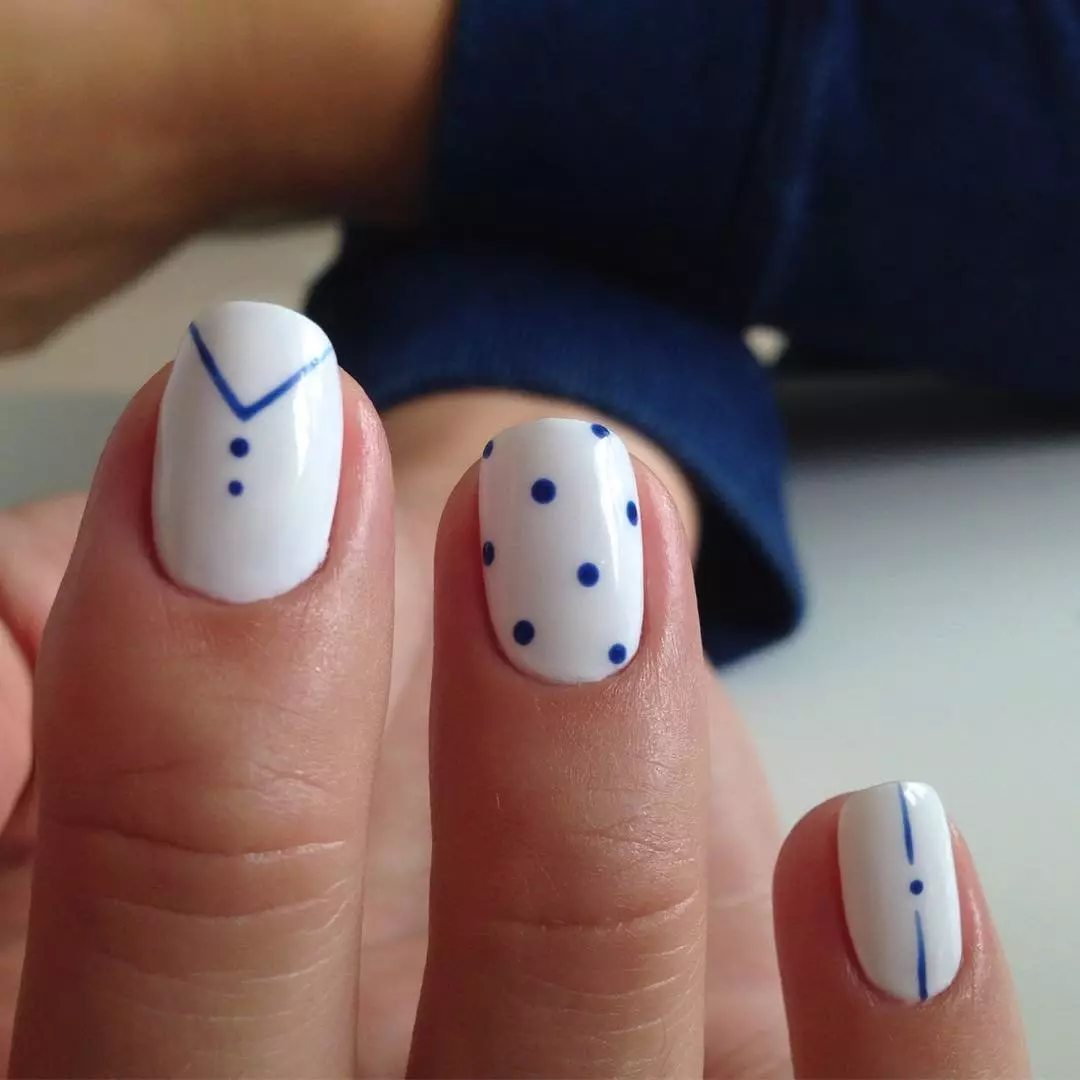 Simple drawings on nails with gel varnish for beginners (99 photos): How to draw simple patterns at home? The easiest manicure options 24251_5