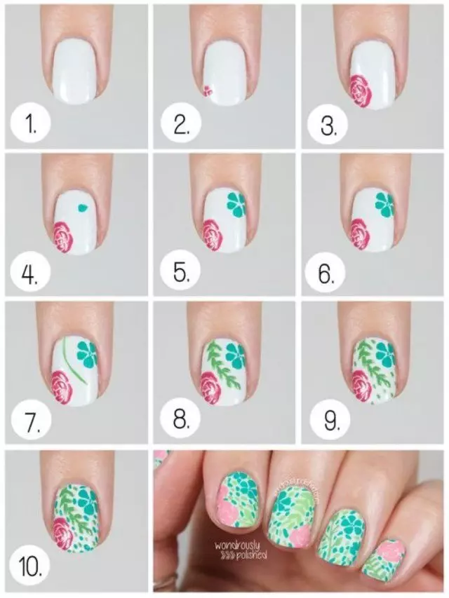 Simple drawings on nails with gel varnish for beginners (99 photos): How to draw simple patterns at home? The easiest manicure options 24251_64