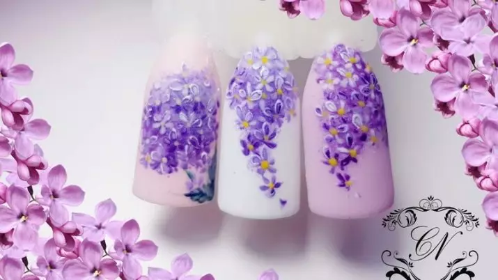 Flors en les ungles amb laca de gel (63 fotos): com dibuixar roses a pas gela-laca humida a pas? Idees de disseny de manicura 24259_2