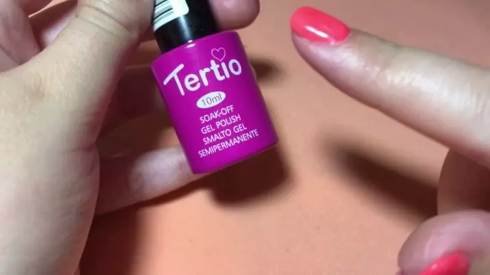 Tertio Gel Lacquer (42 Foto): PALETTE Kembang kanthi nomer, kaluwihan lan kekurangan lapisan lapisan, Master Ulasan 24298_2