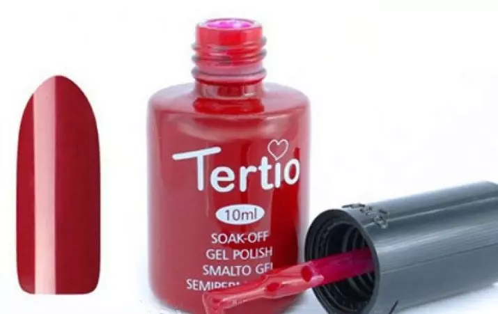 TERTIO GEL LACQUER (42 புகைப்படங்கள்): எண்கள், நன்மைகள் மற்றும் கருத்தரித்தனங்களின் குறைபாடுகளுடன் கூடிய மலர் தட்டு, முதுநிலை விமர்சனங்கள் 24298_31