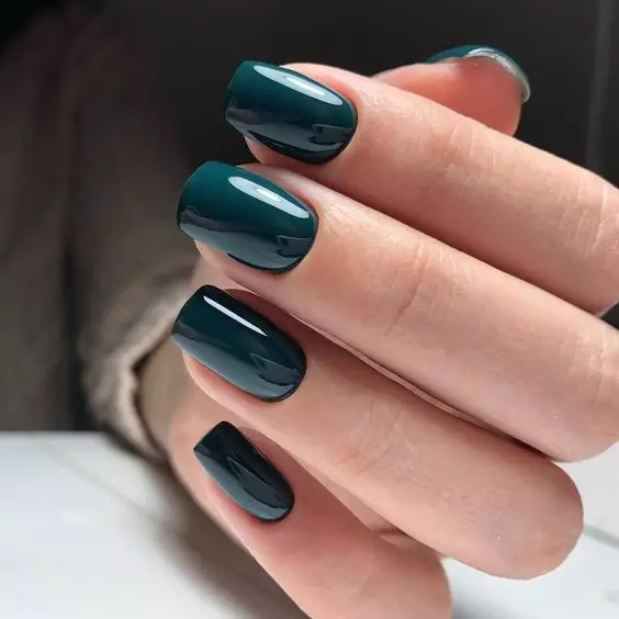 Flottime Flor Shellac em unhas (47 fotos): uma combinação de cor transparente com amarelo, preto ou azul. Como organizar uma manicure multicolorida? 24340_40