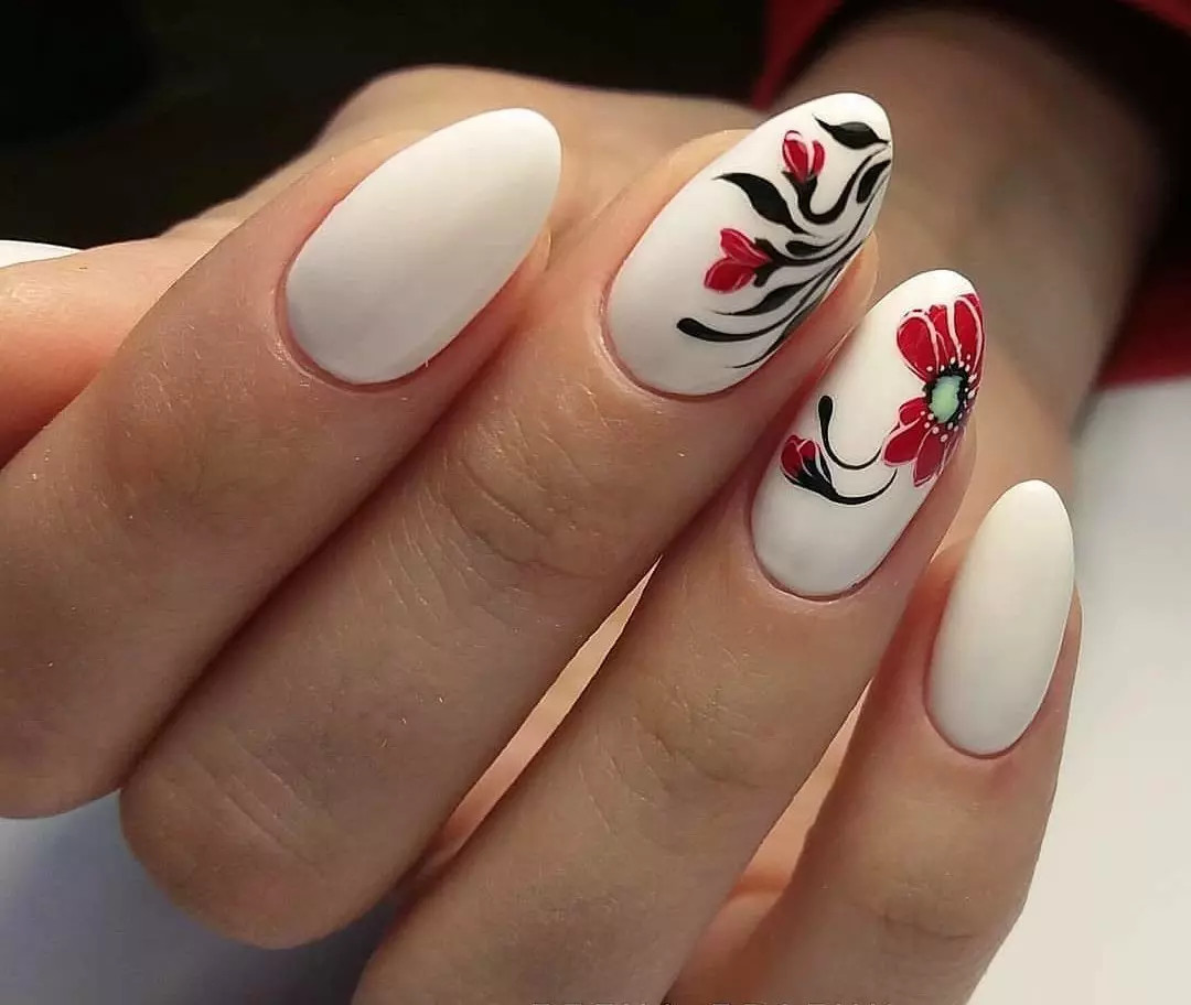 Weiß Nageldesign (65 Fotos): white Maniküre Ideen mit lila und lila Einsätzen 24361_40