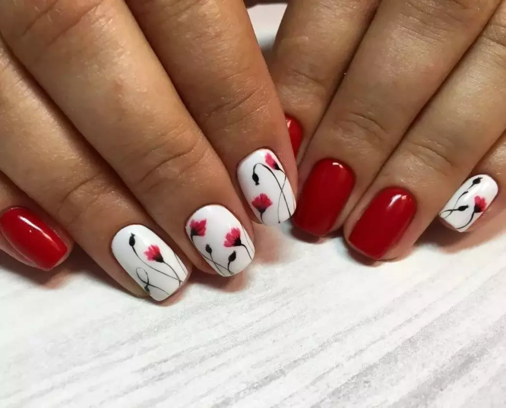 Weiß Nageldesign (65 Fotos): white Maniküre Ideen mit lila und lila Einsätzen 24361_48