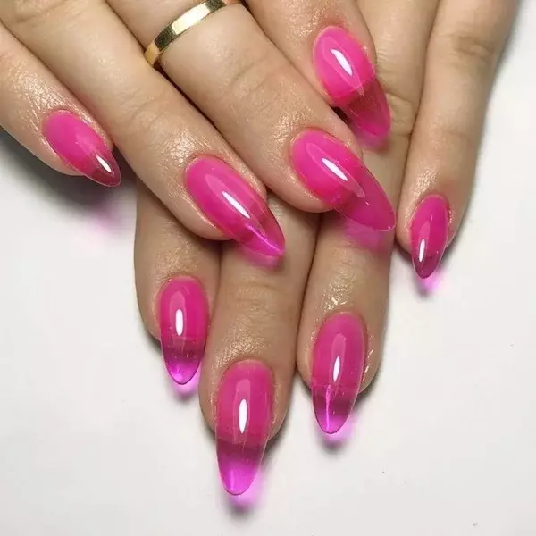 Bright Pink Manicure (Picha 63): Kubuni msumari na rangi ya asidi na neon 24387_19