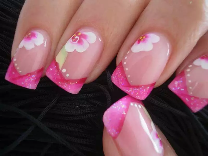 Bright Pink Manicure (Picha 63): Kubuni msumari na rangi ya asidi na neon 24387_37