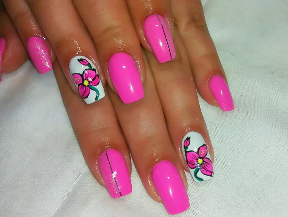Bright Pink Manicure (63 Billeder): Nail Design med sure og neonfarver 24387_4