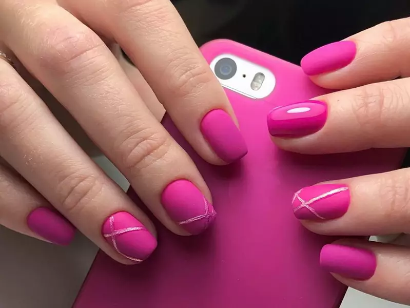 Bright Pink Manicure (63 Billeder): Nail Design med sure og neonfarver 24387_56