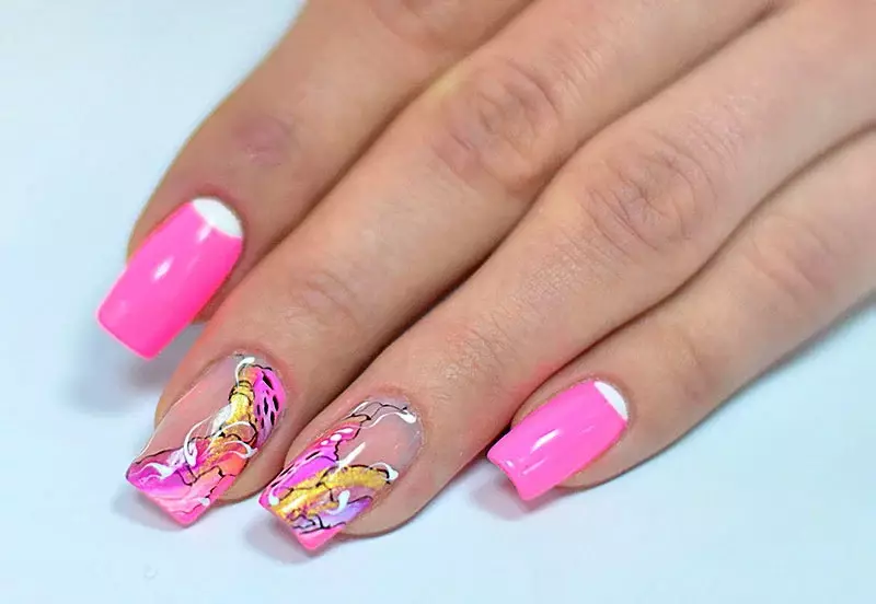 Bright Pink Manicure (63 Billeder): Nail Design med sure og neonfarver 24387_6
