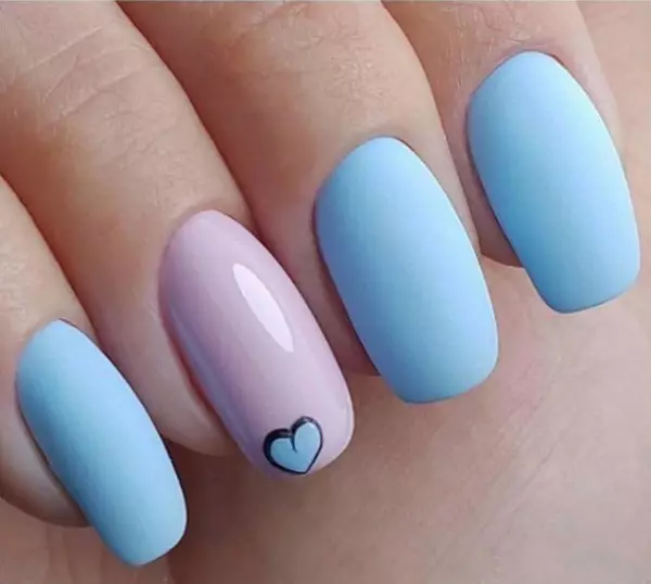 Manicura en color rosa i blau (65 fotos): disseny d'ungles amb degradat en colors blaus de color rosa 24395_34