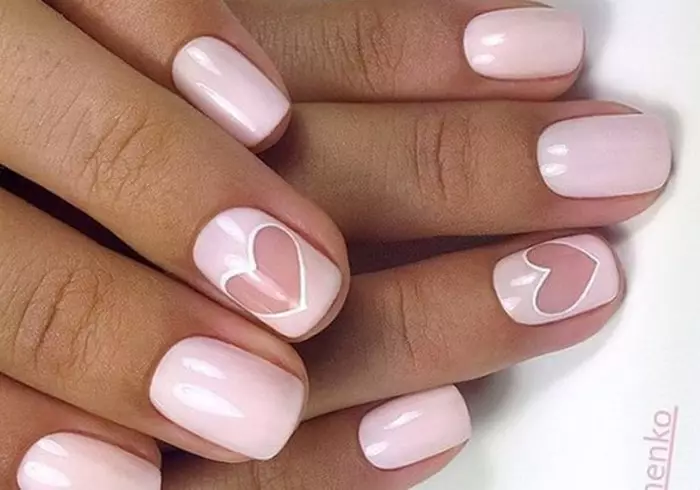 Pálido manicura rosada (62 fotos): diseño de uñas con barniz rosa claro y varillas 24398_4