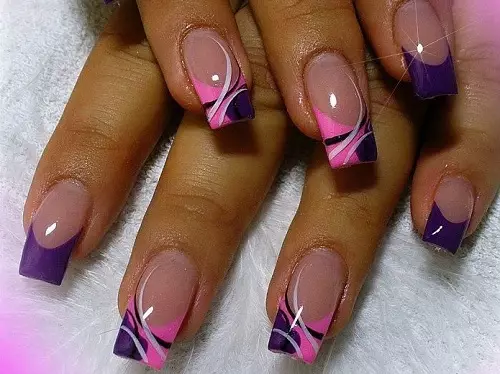 粉红紫色修指甲（44张）：钉子设计与清漆的想法 24399_16