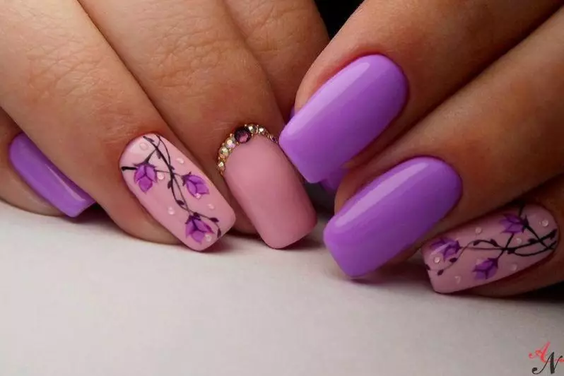 粉红紫色修指甲（44张）：钉子设计与清漆的想法 24399_31