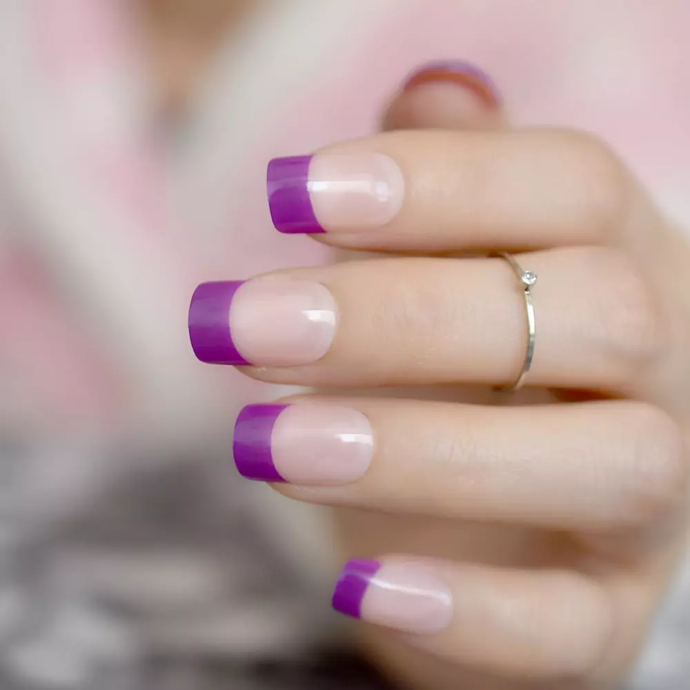 粉红紫色修指甲（44张）：钉子设计与清漆的想法 24399_36