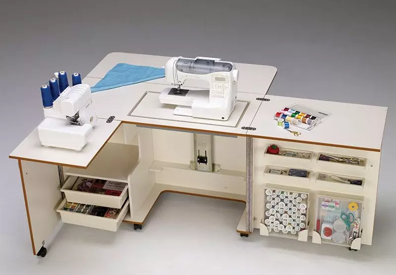 ミシンテーブルトランスフォーマー：縫製テーブルの概要、縫製、針仕事と重なり、家のための選択、ドレッサー、ドレッサー、ドレッサー 243_20