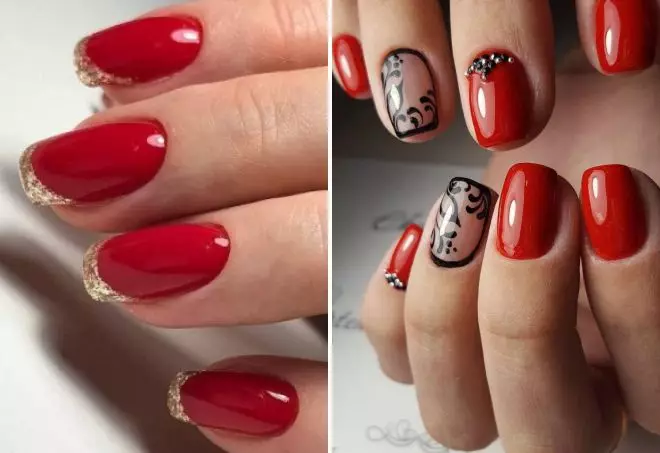 紅色修指甲設計（66張照片）：用清漆製作釘子多麼美麗？ 24408_53