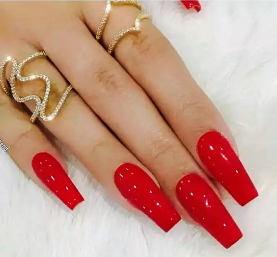 Long Red Nails (32 photos): Manicure Design Ideas 24409_4