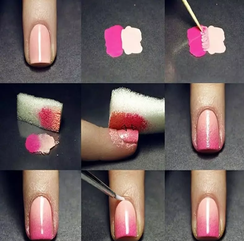 Red Manicure Ombre (38 fotos): Hermosa gradiente en las uñas 24410_11