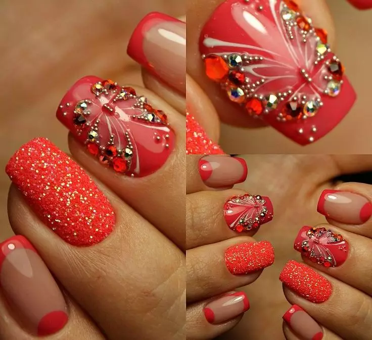 Red Manicure Ombre (38 fotos): Hermosa gradiente en las uñas 24410_5