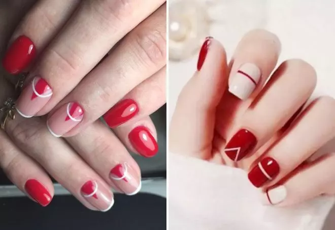 Manicure Merah Dark (40 Foto): Pilihan Reka Bentuk Kuku Cantik 24421_25