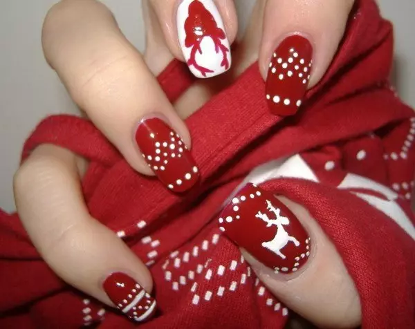 Dark Red Manicure (40 foto): Belle opzioni di design per unghie 24421_35
