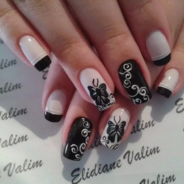 Black long nails (33 photos): manicure ideas with black varnish 24481_26