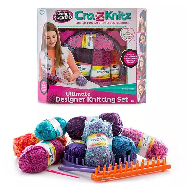 Плетење множества: детски колекции за плетење играчки, торби и ранци капчиња, алатки за креативност и подароци плетење сета 24509_8