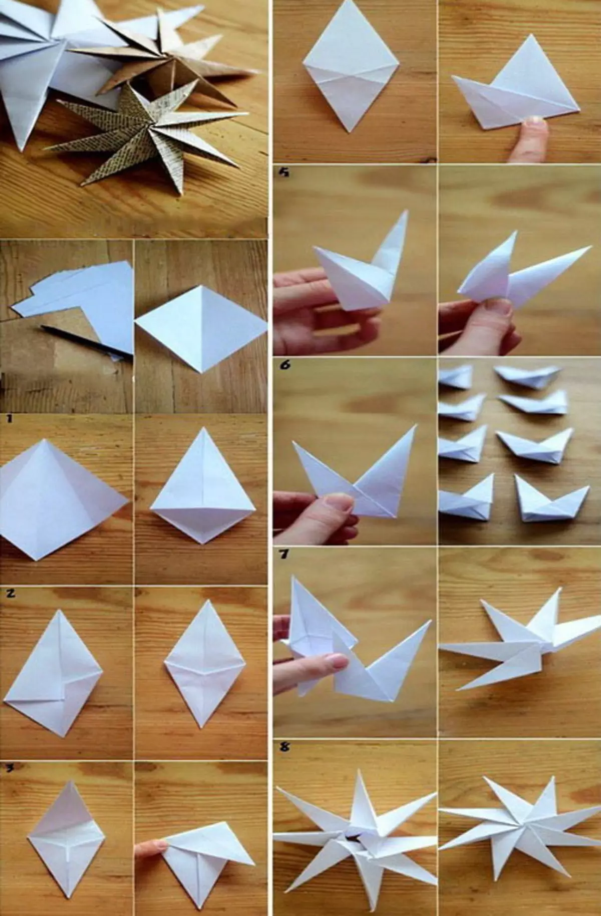 Новогодишни играчки: Како да направите топки на елка за новата година со свои раце? Накит во оригами, волуметриски играчки за хартија 24576_24