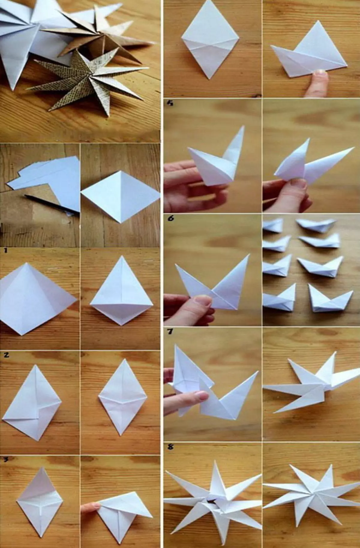 Novaĵaj paperaj ludiloj: Kiel fari pilkojn sur la kristnaska arbo por la nova jaro kun viaj propraj manoj? Juveloj en origami, volumenaj paperaj ludiloj 24576_24