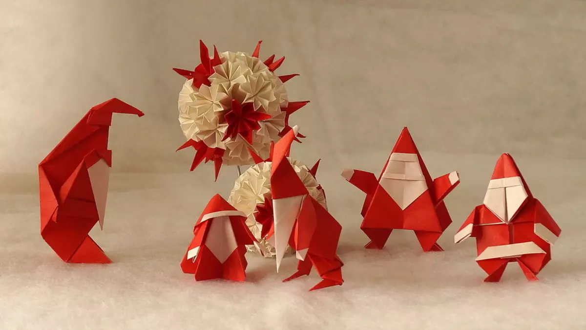 Новогодишни играчки: Како да направите топки на елка за новата година со свои раце? Накит во оригами, волуметриски играчки за хартија 24576_8