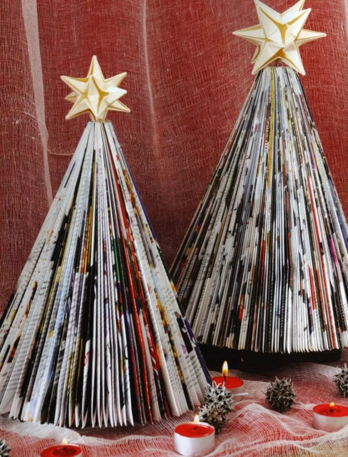 Uudenvuoden puu omalla kädellä: Kuinka tehdä joulukuusi uudelle vuodelle paperista, makeista ja muista tyttöystävästä? Ideat ja master-luokka 24587_17