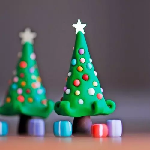 Pokok Tahun Baru Dengan tangan anda sendiri: Bagaimana untuk membuat pokok Krismas untuk tahun baru dari kertas, gula-gula dan lain-lain dari teman wanita? Idea dan kelas induk 24587_27